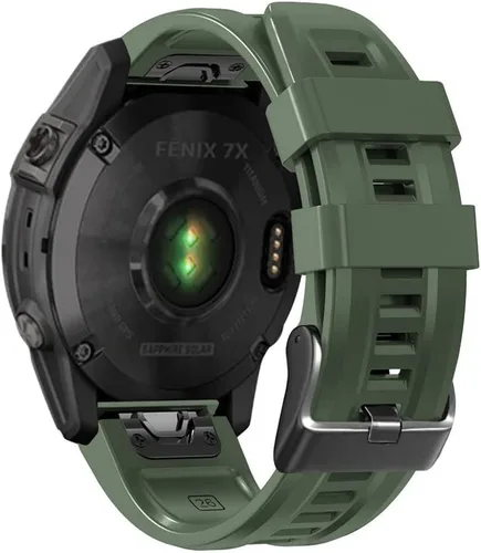 Vista 3 de REYDA Correa de silicona compatible con Garmin Fenix 7X/7X Pro/6X/6X Pro/5X/5X Plus/3/3 HR, 1.024 in, ajuste rápido, pulsera de silicona suave