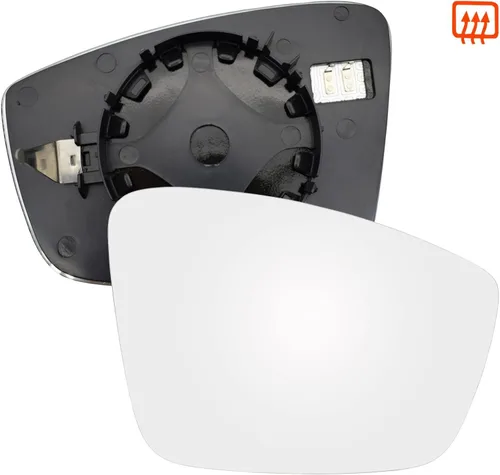 Vista 3 de AUTOXBERT Espejo lateral del pasajero calentado para Passat Jetta Beetle 2011 2012 2013 2014 2015 2016 2017 2018 con placa de respaldo