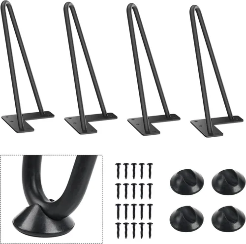 Vista 11 de SMARTSTANDARD Patas de muebles de horquilla de alta resistencia de 4 pulgadas, proyectos de bricolaje de metal para el hogar para soporte de TV