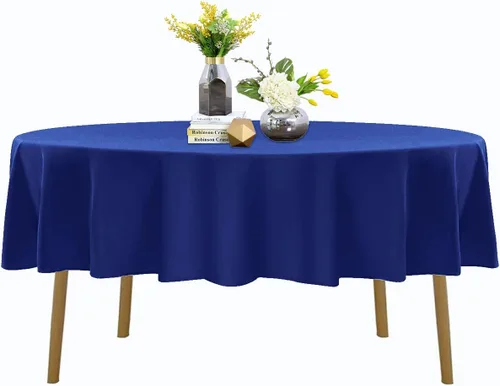 Vista 46 de Mantel de poliéster lavable de 132 pulgadas, resistente a las manchas y a las arrugas, mantel decorativo para mesa de comedor, fiestas de bufé