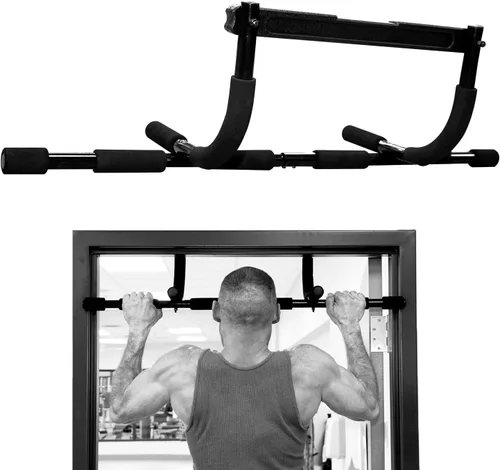 Vista 7 de Body Sport Barra de dominadas 3 en 1 para puerta, barra de entrenamiento de fitness para la parte superior del cuerpo, límite máximo de 300 libras