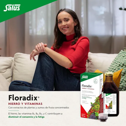Vista 2 de Floradix hierro + hierbas extracto líquido fórmula 17 onzas