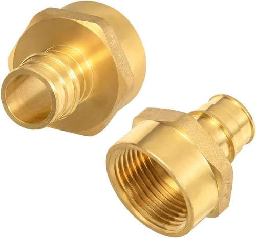 Vista 14 de Paquete de 2 adaptadores Pex-A hembra, 1 pulgada hembra NPT a 1 pulgada PEX-A latón expansión PEX-A accesorios PEX-A, latón sin plomo NSF/ANSI 61