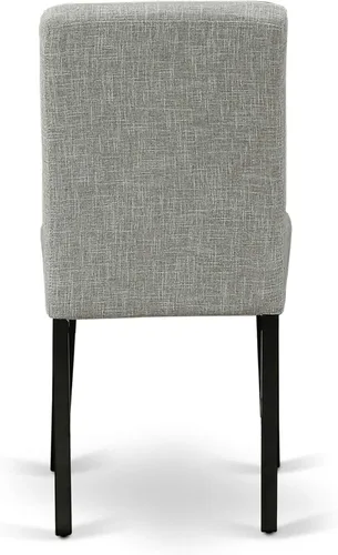 Vista 9 de East West Furniture ESAB3-BCH-06 - Juego de mesa de cocina de 3 piezas contiene una mesa de comedor redonda con pedestal y 2 sillas de comedor