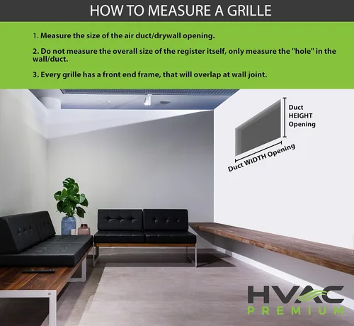 Vista 7 de Difusor de suministro de aire ajustable de 18 pulgadas de ancho x 6 pulgadas de alto - cubierta de ventilación de HVAC para pared lateral o techo
