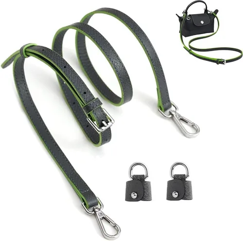 Vista 12 de Chispee Correa de hombro para bolsa de cuero, correas de repuesto para bolso cruzado, kit de conversión ajustable para mini bolso Longchamp