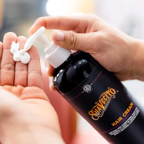 Vista 7 de Suavecito Botella de bomba de crema para el cabello, brillo medio durante todo el día