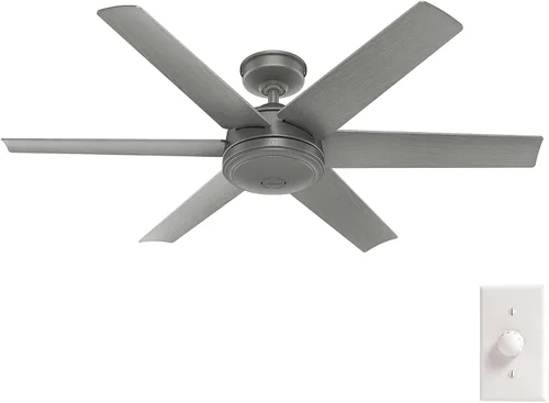 Vista 19 de Hunter Jetty, ventilador de techo para exteriores o interiores, 52 pulgadas Negro mate