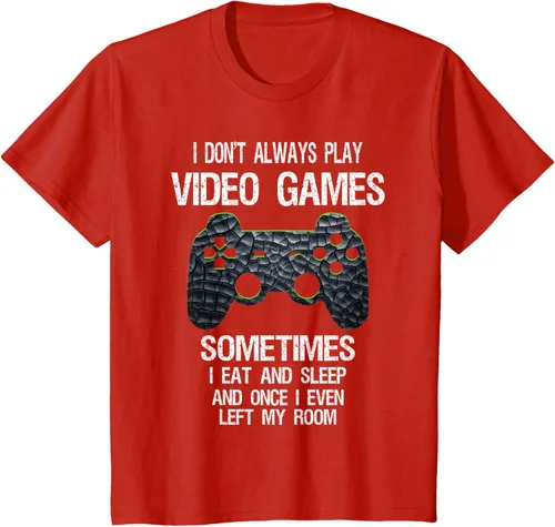 Vista 3 de Funny Gamer Video Games - Camiseta para niños y adolescentes, ajuste clásico, color negro, mezcla de algodón, Negro