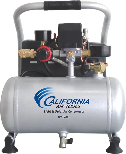 Vista 5 de CALIFORNIA AIR TOOLS 255C - Olla a presión de 2.5 galones para fundición, azul y compresor de aire portátil ligero y silencioso CAT-1P1060S