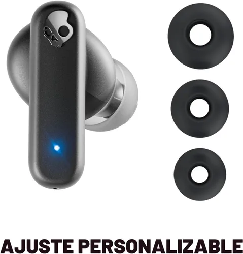 Vista 7 de Skullcandy Smokin' Buds Auriculares Inalámbricos, Auriculares Bluetooth, Ajuste de Aislamiento de Ruido, Hasta 20 Horas de Batería, IPX4 Resistente
