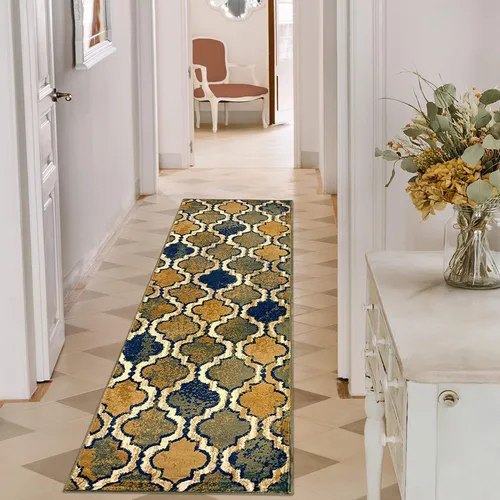 Vista 29 de BLUENILEMILLS BNM - Alfombra de pasillo para interiores con respaldo de yute, perfecta para cocina, dormitorio, madera dura, sala de estar Beige