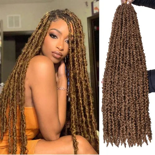 Vista 8 de ZRQ Butterfly Locs Cabello de Ganchillo Corto 6 Paquetes Negro Cabello Bob de Ganchillo 8 Pulgadas Locs Sintéticos Desordenados Desgastados Trenzas