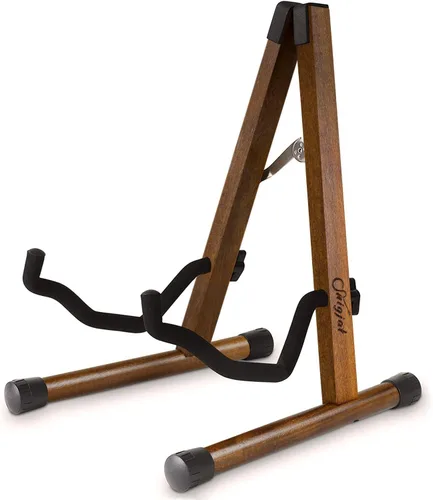 Vista 11 de SNIGJAT Soporte de madera acústico, mini eléctrico ajustable, soporte de guitarra para guitarra con acolchado de espuma, soporte de bajo plegable
