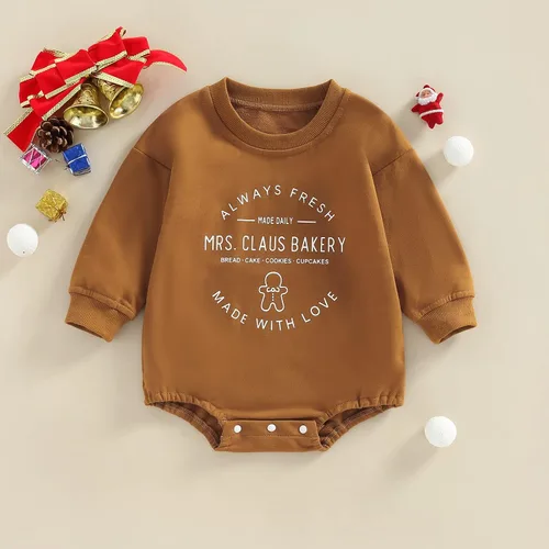 Vista 2 de Traje de Navidad de gran tamaño con burbujas y cuello redondo para bebé niña y niño divertido suéter de Navidad