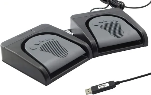 Vista 5 de iKKEGOL Conjunto de pedal doble USB actualizado Control de interruptor de 2 pies Programa de interruptor de pie de botón de 2 teclas Videojuego
