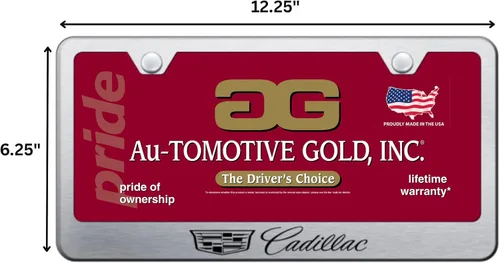 Vista 6 de Au-Tomotive Gold Marco grabado con láser Cadillac (nuevo logotipo) - Espejo Acero inoxidable grabado con láser (espejo)