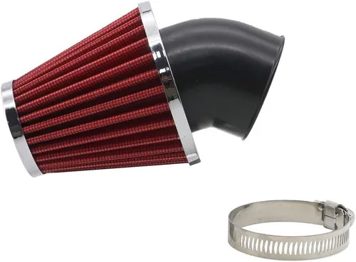 Vista 4 de Filtro de aire de alto rendimiento de 48 mm para motocicleta, filtro de aire para moto de cross compatible con HONDA YAMAHA SUZUKI ATV SSR TTR, Rojo