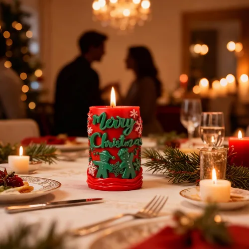 Vista 6 de 1 molde de vela de Navidad, kit de moldes de silicona de resina de Navidad de muñeco de nieve, silicona en forma de Navidad 3D, molde de silicona