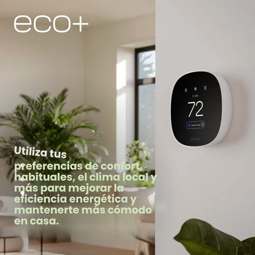 Vista 10 de ecobee Smart Thermostat Essential - Termostato Wi-Fi programable certificado Energy Star - Funciona con Siri, Alexa y Google Assistant