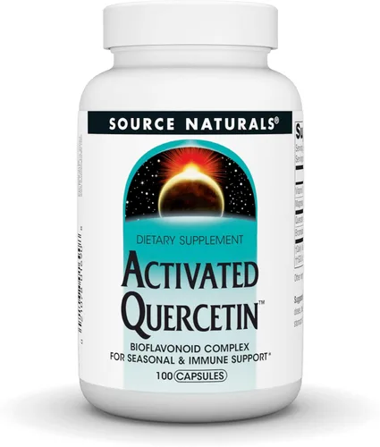 Vista 7 de Source Naturals Quercetina activada - Complejo bioflavonoide derivado de plantas - Defensa estacional e inmunológica - 50 cápsulas