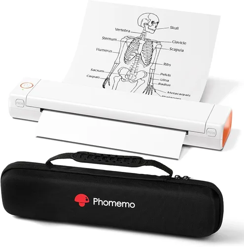 Vista 11 de Phomemo Impresoras portátiles inalámbricas para viajes, M08F impresora térmica Bluetooth compatible con papel tamaño carta de EE.UU. de 8.5"x11