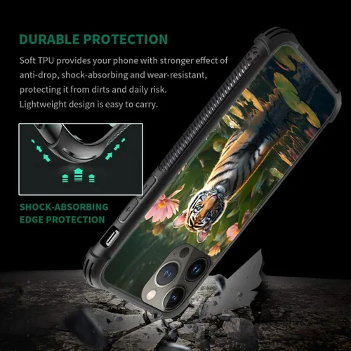 Vista 291 de Funda compatible con iPhone 15, diseño de elefantes africanos, diseño increíble a prueba de golpes, antiarañazos, carcasa trasera de policarbonato
