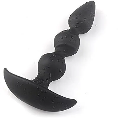 Vista 4 de Cuentas anales para adultos, tapón de anal, diseño graduado, anal de silicona para hombres, juguetes sexys, masturbador anal femenino para adultos
