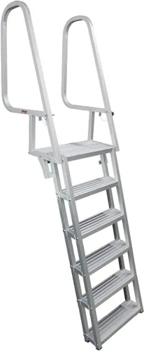 Vista 8 de Extreme Max 3005.4116 Escalera Deluxe de muelle Flip-Up – 4 peldaños