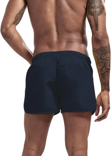 Vista 7 de Pantalones cortos de entrenamiento de gimnasio para hombre, pantalones cortos de entrenamiento de 3 pulgadas, pantalones cortos de gimnasio atlético