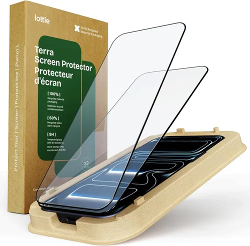 Vista 12 de iOttie Terra - Protector de pantalla de vidrio templado para iPhone 16, grado militar, dureza 9H, inastillable, resistente a los arañazos