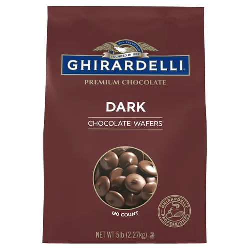 Vista 3 de Ghirardelli Chocolate Company - Obleas de chocolate oscuro, bolsa de 5 libras (paquete de 1)
