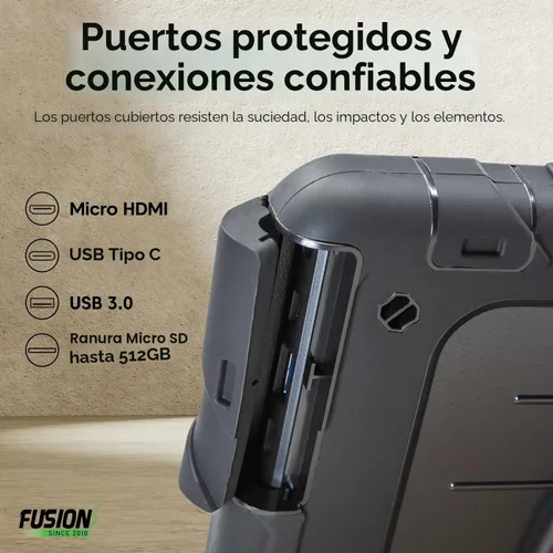 Vista 7 de Fusion5 Tablet PC profesional resistente con Windows 11 de 10.1 pulgadas, 12 GB de RAM, SSD de 256 GB, Intel de 13ª generación, tableta Full HD