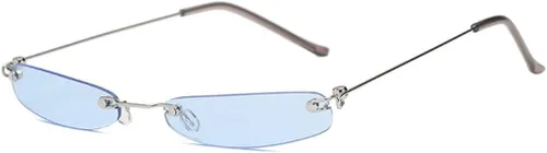 Vista 2 de Gafas de sol para mujer de moda con montura pequeña rectangular