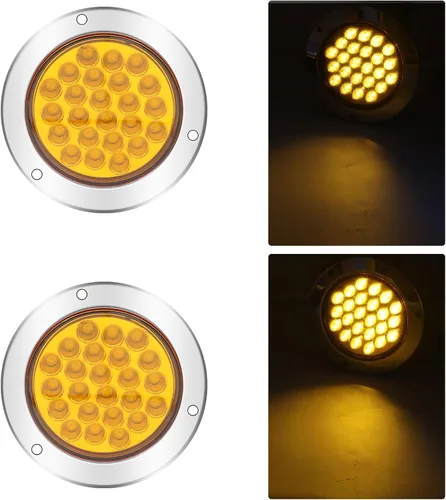 Vista 12 de Kit de luces LED para remolque, kit de luces LED redondas para remolque, luces traseras LED redondas, luces traseras de freno para remolque, camión