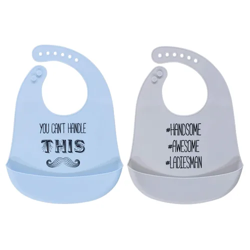 Vista 7 de Hudson Baby Baberos de silicona unisex para bebé, Apple Of My Eye, talla única
