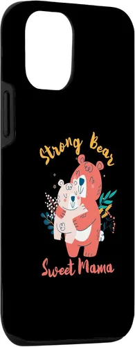 Vista 3 de iPhone 15 Strong Bear Sweet Mama Bear With Bear Cub Funda para el Día de la Madre