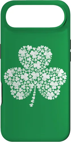 Vista 27 de Funda verde vintage con trébol relleno de trébol para iPhone 16