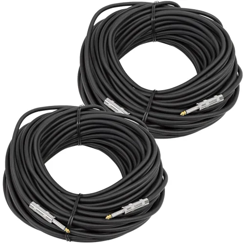 Vista 6 de Seismic Audio - Paquete de 2 cables de altavoz de 10 pies de 1/4" a 1/4" - Cables de conexión PA DJ