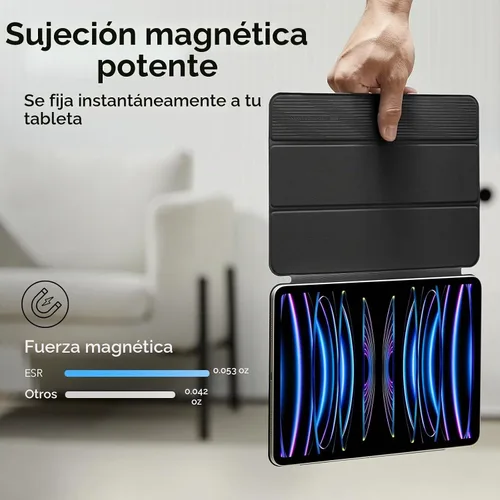 Vista 3 de ESR Funda para iPad Pro de 11 pulgadas, iPad Pro 11 Funda Folio (2022/2021/2020, 4ª/3ª/2ª generación), conexión magnética conveniente, soporte de 2