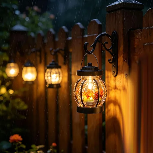 Vista 2 de Solar Light Replacement Components, 3.2" Waterproof Solar Panel Top with Warm White Led, Universal Inserts for Outdoor Lanterns for Updating and