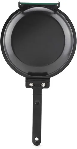 Vista 7 de Sartén para tortilla, sartenes antiadherentes, doble sartén, revestimiento de cerámica antiadherente de doble cara, sartén fácil de voltear