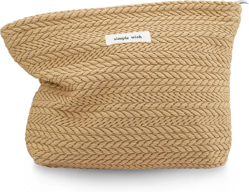 Vista 29 de Sminra Bolsa de Maquillaje Bolsa de Cosméticos Bolsa de Aseo de Lona Preppy para Mujeres Linda Bolsa con Cremallera Organizador Accesorios de Viaje