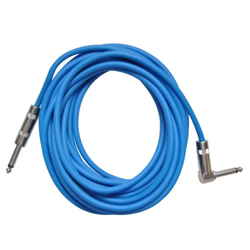 Vista 5 de Seismic Audio SAGC20R-Cable de guitarra de ángulo recto a recto negro negro de 20 pies Amarillo
