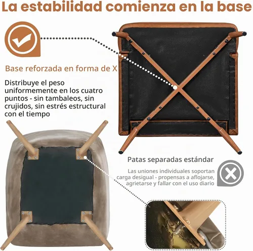 Vista 7 de Yaheetech Silla decorativa, silla de sala de estilo Mid Century con cojín lumbar de piel sintética PU, cómoda silla tapizada para leer con patas