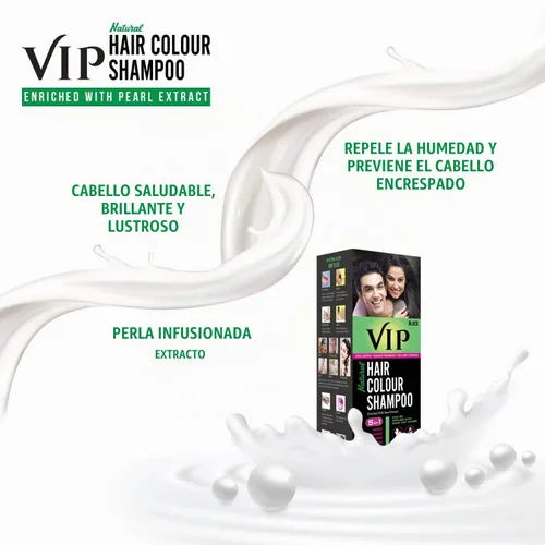 Vista 8 de VIP 5 en 1 Color de cabello Base de champú Color de cabello 6.1 fl oz Color de cabello negro