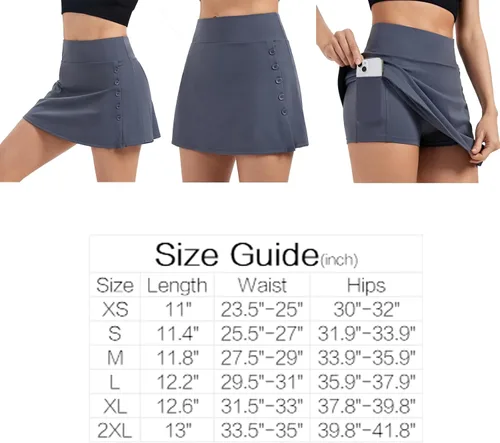 Vista 2 de Blaosn Faldas fluidas para mujer, gimnasio, yoga, entrenamiento atlético, falda de golf, tenis, cintura alta, linda ropa de verano para niñas