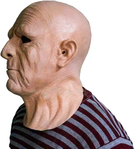 Vista 3 de HENGYUTOYMASK Máscara realista de hombre viejo máscara de látex masculina para Halloween, látex cosplay humano