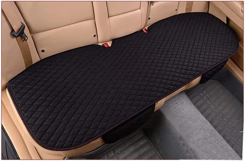 Vista 8 de Funda de cojín para asiento de automóvil con bolsillo pequeño, ajuste universal, tela acolchada, alfombrilla transpirable para conducción, 2