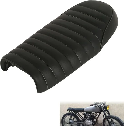 Vista 11 de Green-L Universal Black Hump Vintage Cafe Racer Funda de sillín para Honda Negro